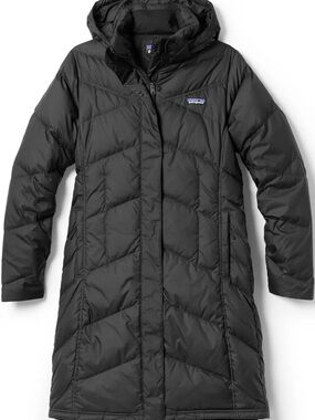Patagonia Black Down With It Parka Jacket | XS